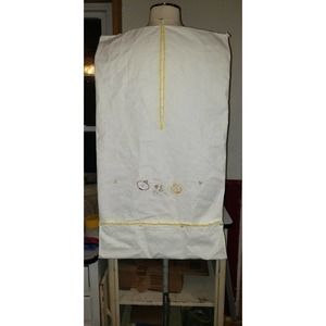 Vintage Hand Embroidered Baby Infant Hanging Laundry Bag